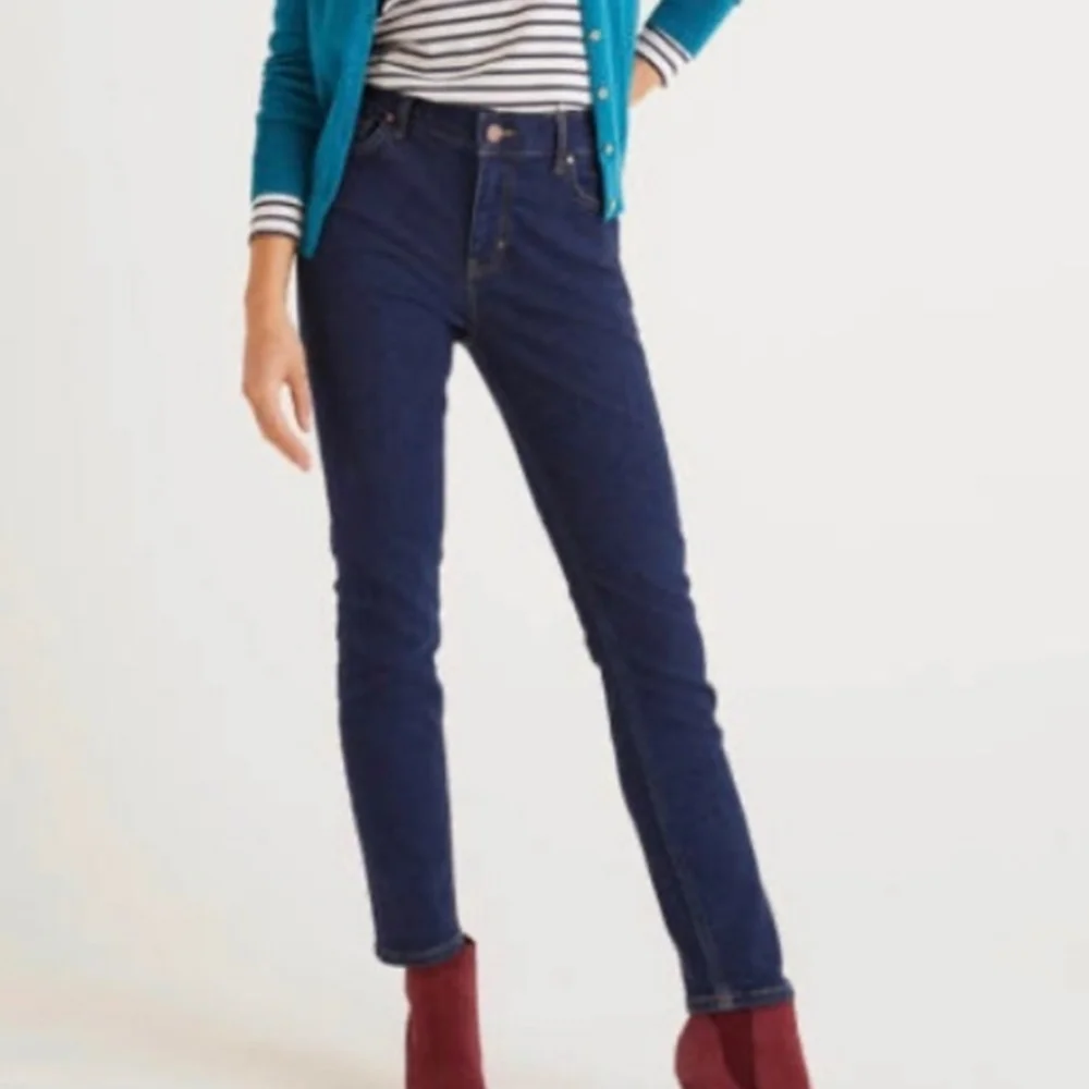 Boden true straight dark wash jeans cropped/ankle